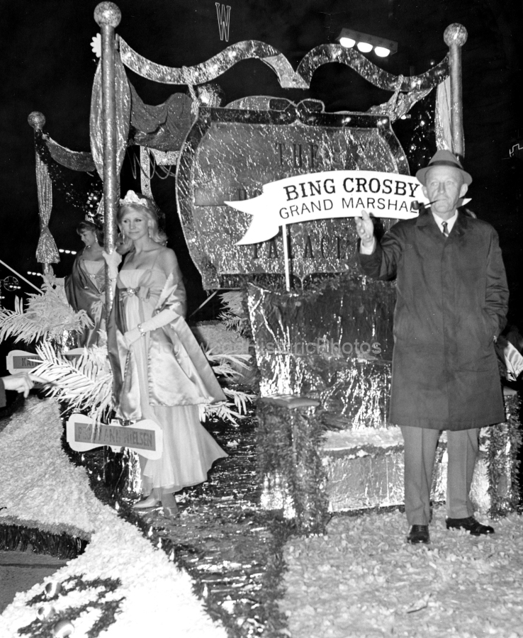 Bing Crosby 1960 Grand Marshall of Santa Clause Lane  Parade on Hollywood Blvd. wm.jpg